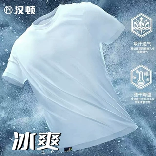 【跨境源头旗舰店】亚马逊夏季男士短袖T恤李.汉顿跑步速干衣批发