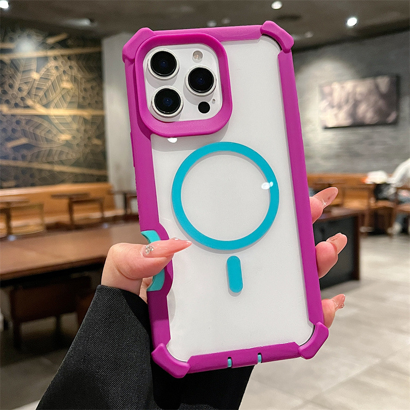 Nueva funda protectora transparente con succión magnética espacial transfronteriza, adecuada para iPhone 16 Pro Max y Apple 17 Air.