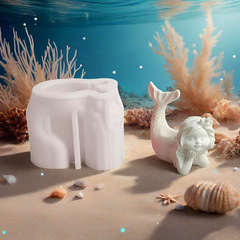 海洋テーマ人魚姫シリコン金型DIYアロマキャンドル石膏置物焙煎金型