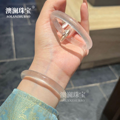 人気のリトルレッドブック天然クォーツ岩翡翠ハイアイス細いラウンドバーブレスレット翡翠ブレスレットは水泡翡翠に匹敵します