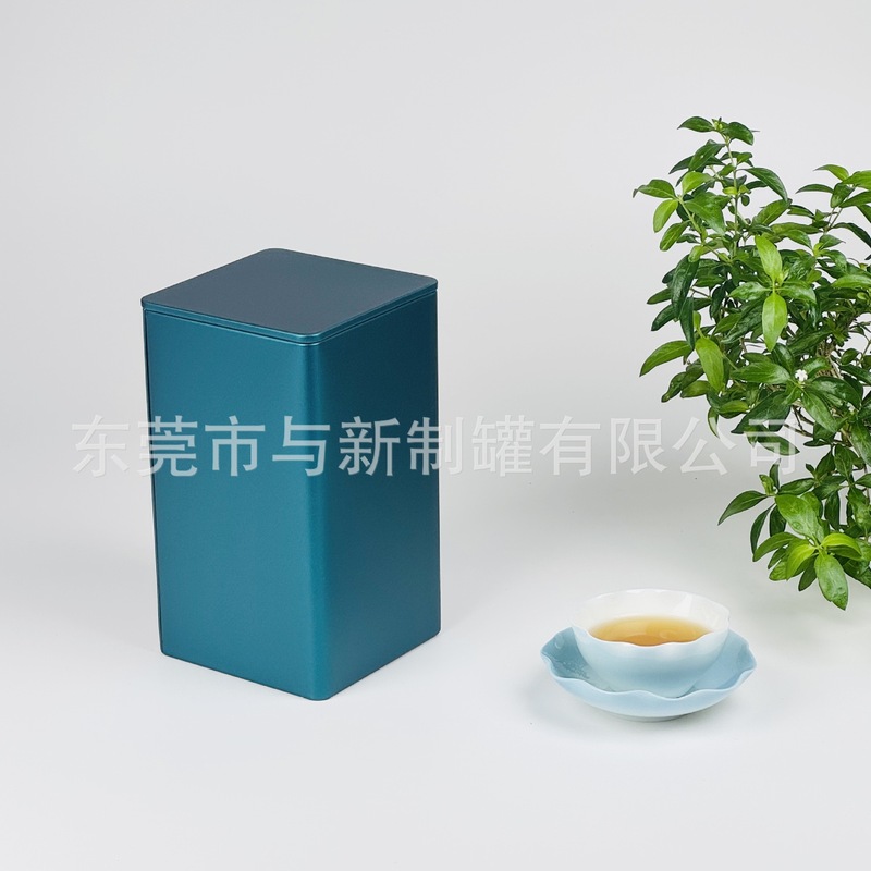 85mm纯色茶叶罐通用马口铁铁罐密封空盒长方形茶叶铁盒包装现货|undefined