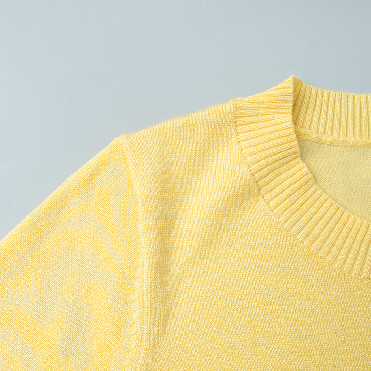 Cross-Border Pullover Shor Sleeve Half-Lengh Skir European And American 2025 Summer New Knied Solid Color Simple_ecoleips.com