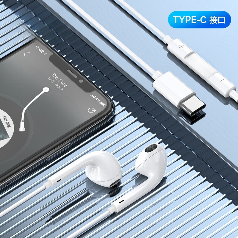 Hot Selling Wired Semi-In-Ear High-Quality 3.5Mm/Typec Port Headphones Suitable for All Brands of Wire-Controlled Headphones