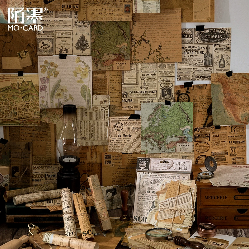 Момо Ретро альбом серии фоновый материал бумага художественный журнал материал декоративная Базовая бумага 30 штук на 6 типов