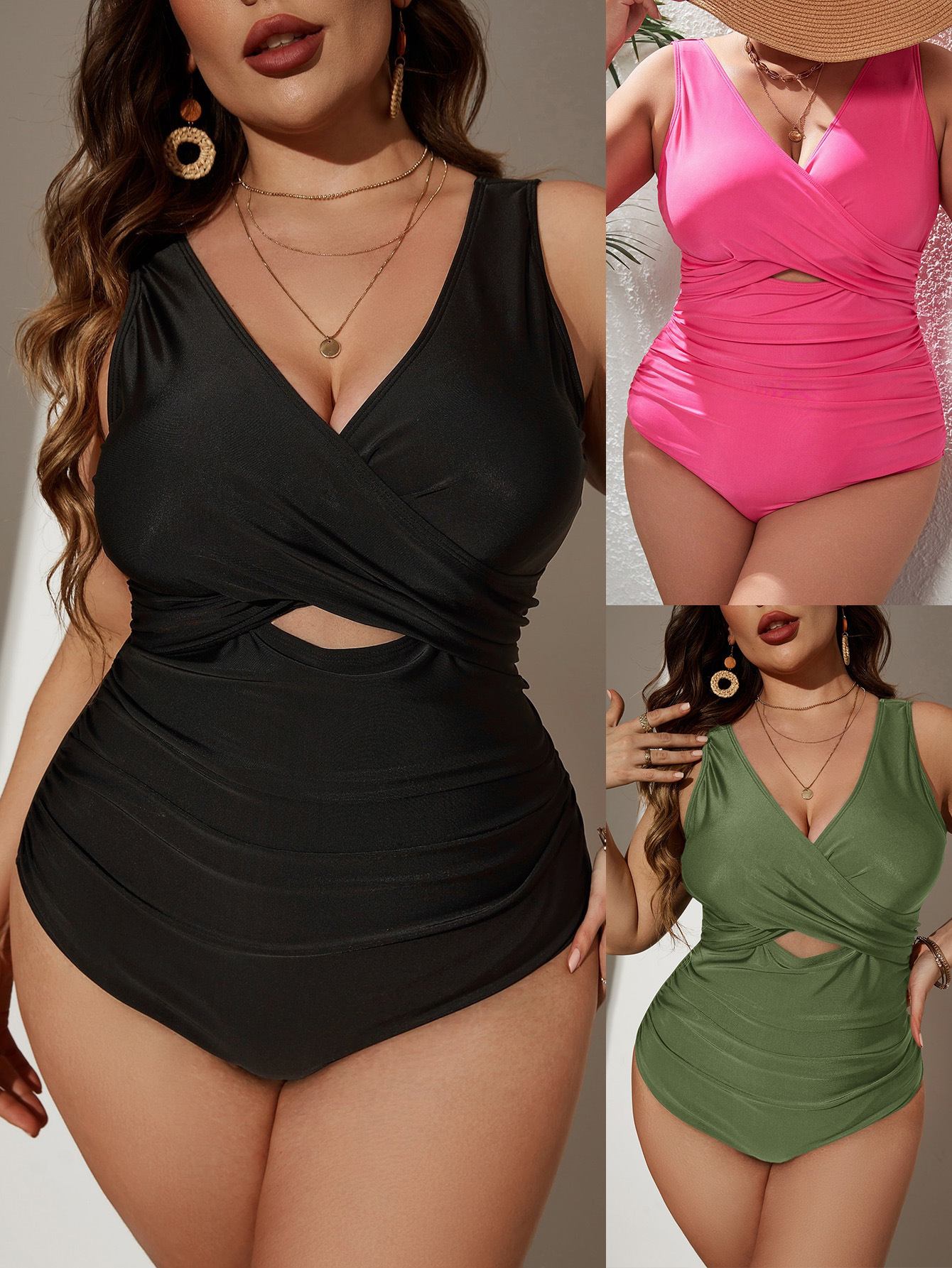 In-Stock Plus-Size One-Piece Swimsuit, Elegant Princess Style, Slim-Fitting, Sexy and Comfortable, Cross-Border Hot Seller, Quality Guaranteed
