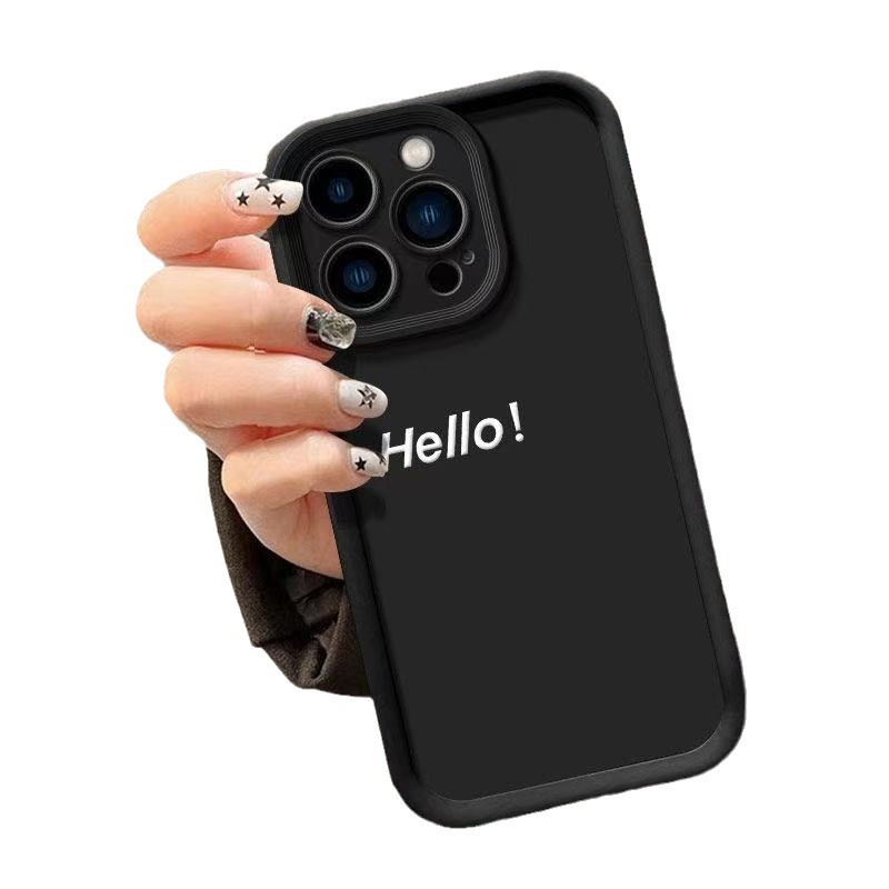 Inglés para iphone16promax funda para teléfono móvil Apple 15 anti-caída 14 estilo europeo y americano 13 simple 12 nuevo