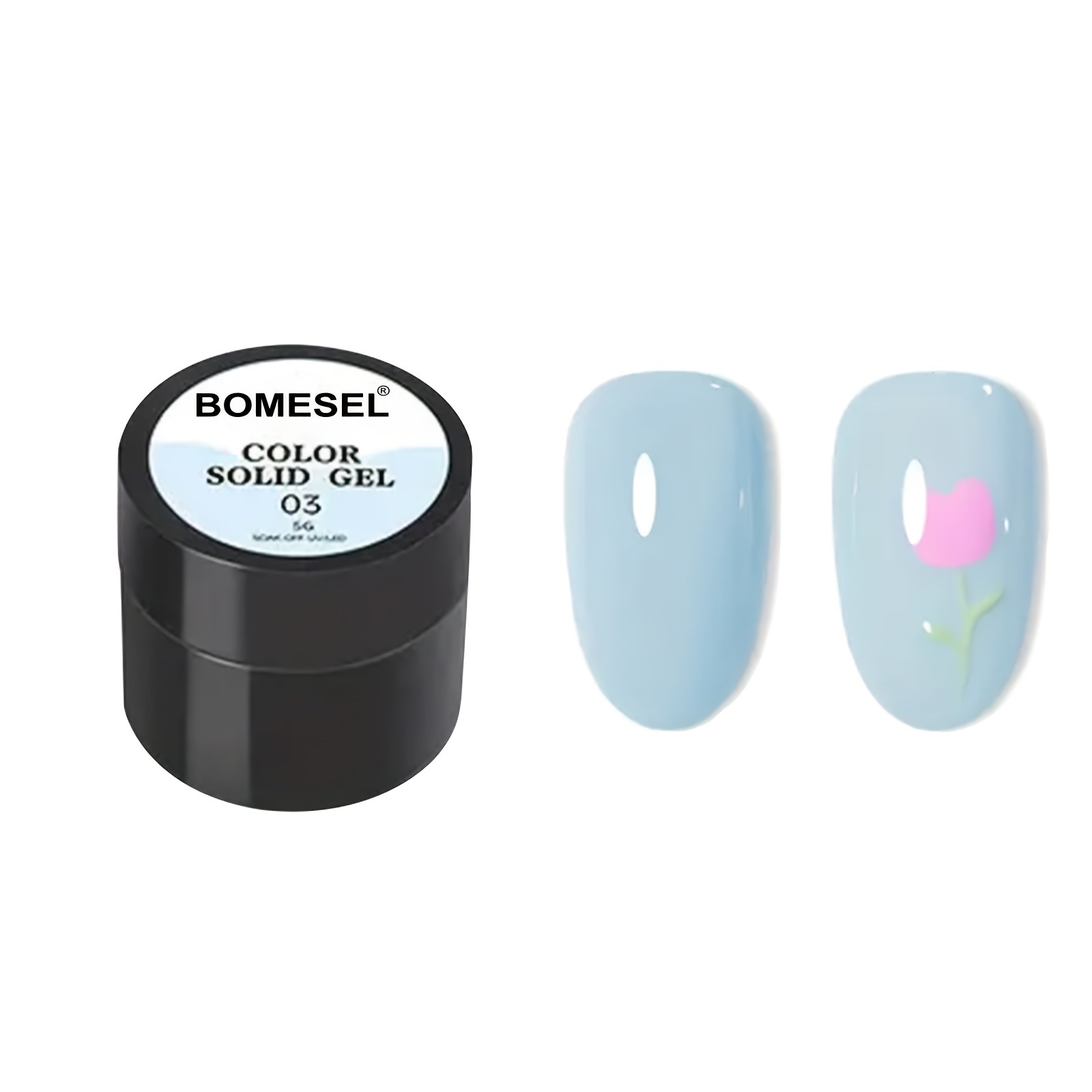 15ml gel de crema de 5 piezas de gel de color sólido no fluye, pegamento de vinilo de cobertura completa puede sustituir a la manicura DIY