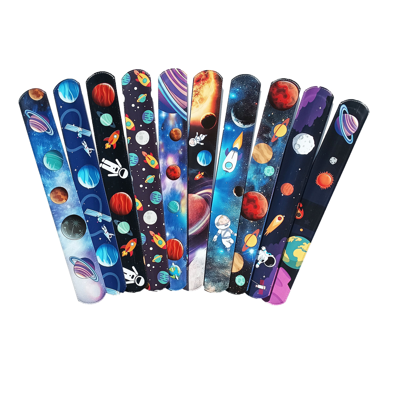 Nuevo cielo estrellado Snap anillo pulsera astronauta Snap anillo nueva serie pulsera del Partido de los niños