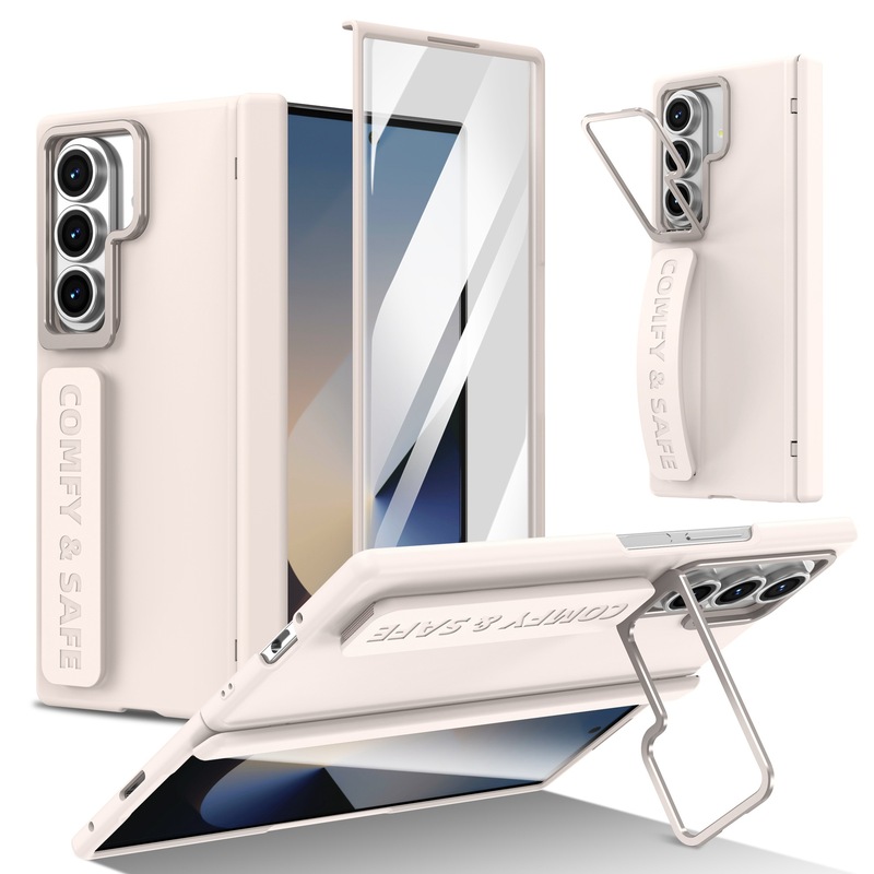 Samsung Z fold7 携帯電話ケース、磁気ヒンジシェル、フィルム一体型ブラケット、リストバンド、fold6/5/4 保護カバーに適しています。|undefined