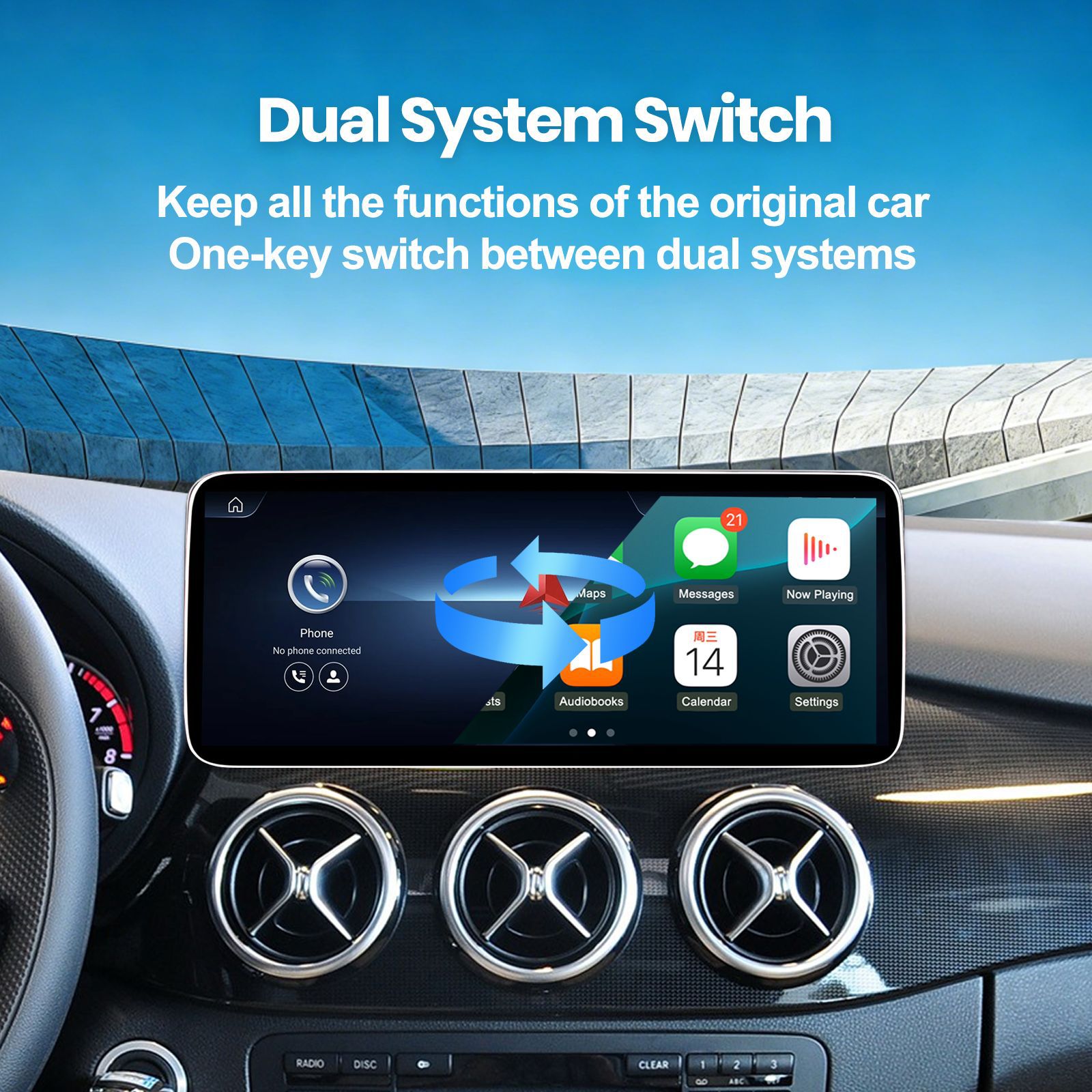 Suitable for Mercedes B-Class 2011-2012 Models, the Linux Screen Replacement Device Is Compatible with Ntg4.0 System Bba