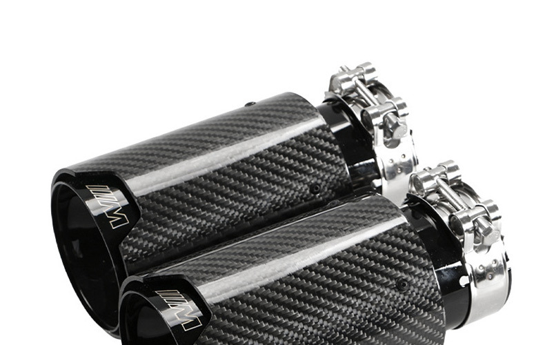 Suitable for Bmw M3 M4 Clamp-Type Carbon Fiber Tail Pipe Exhaust Pipe Tail Mouth Silencer Non-Destructive Modification m Standard