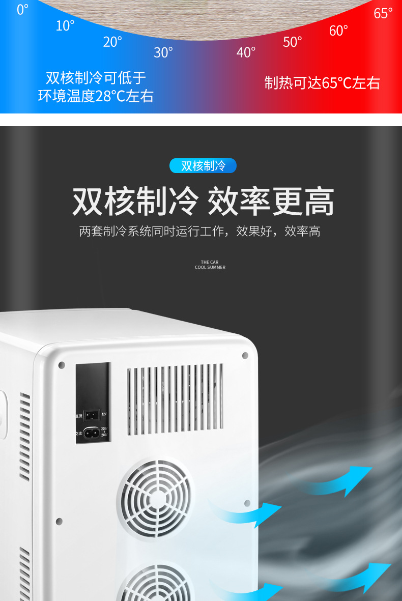 Car Refrigerator Cold and Warm Box Car Home Dual-Use Dormitory Refrigerator Cold Storage Fresh-Keeping Heating Insulation Small Refrigerator Refrigerator