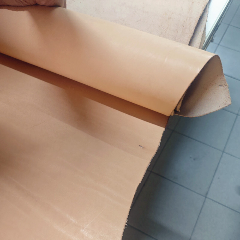 原色多脂植鞣革头层牛皮手工DIY真皮皮料2.5-3.0MM厚雕刻染色皮革