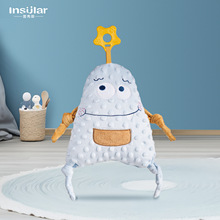 婴儿安抚陪睡娃娃啃咬豆豆绒玩偶宝宝睡觉哄睡公仔安抚玩具跨境