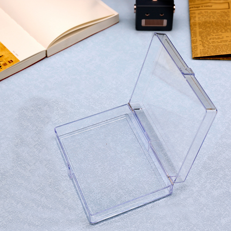 小配件收纳盒塑料包装盒长方形翻盖透明链接盒PS盒展示盒标本盒