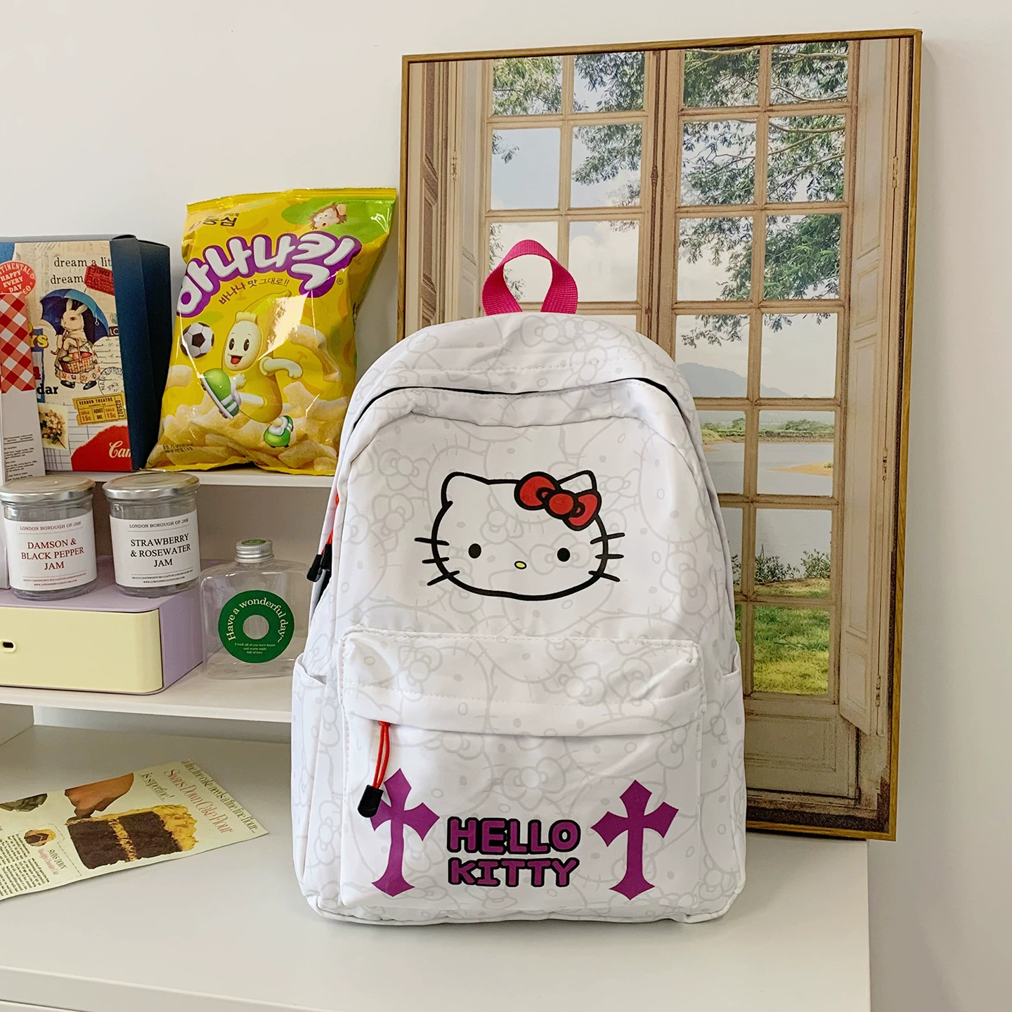Hello Kitty, японский милый вместительный рюкзак, школьная сумка, портфель