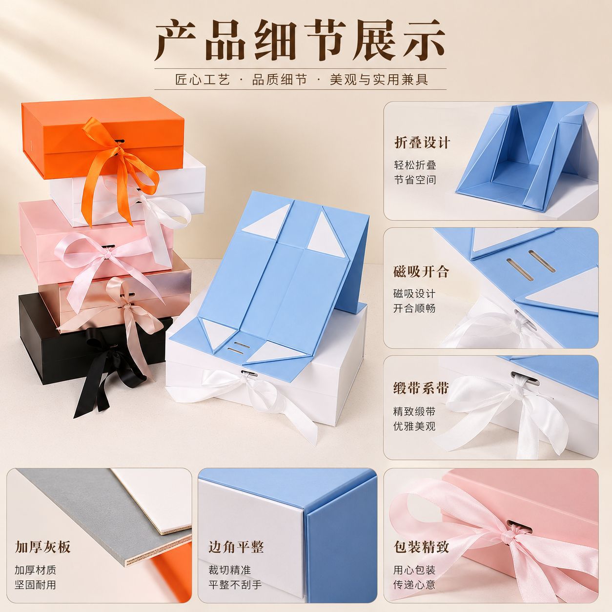 Ropa de una pieza caja de regalo plegable personalizada ropa bufandas caja de regalo flip bow caja vacía impresión logotipo image 5