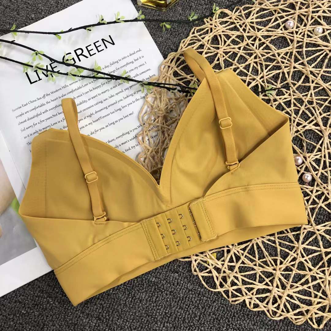 Nuevo sujetador sin ropa interior de las mujeres francés triángulo taza sujetador verano inalámbrico delgada taza sexy cómodo algodón amigable con la piel