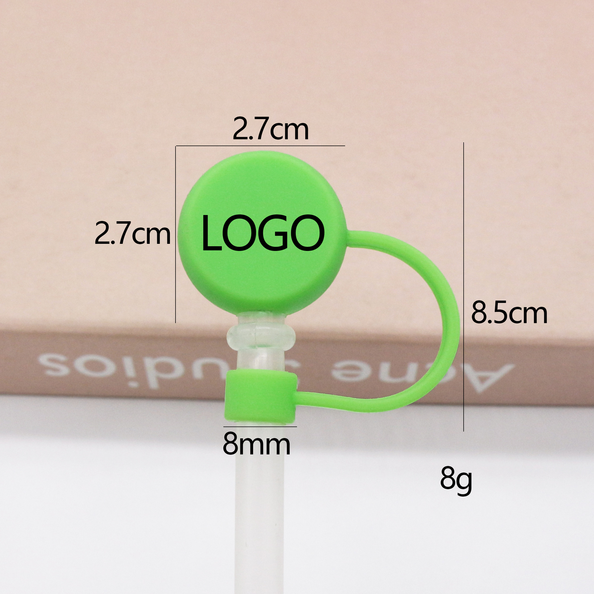 Tapón para pajita de 10 mm más vendido en Amazon, cubierta de silicona de grado alimenticio para pajita, tapón para pajita con diseño de dibujos animados en 3D, stock disponible del fabricante.