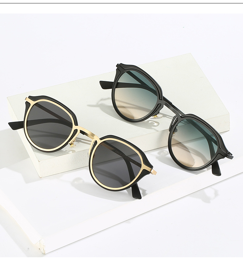 75g Weight Full Frame Glasses Structure Sunglasses Classification PC, UV400 Protection Lens Material Fashion Gradient Color Solid Color PC UV400 Protection Oval Frame Full Frame Women's Sunglasses