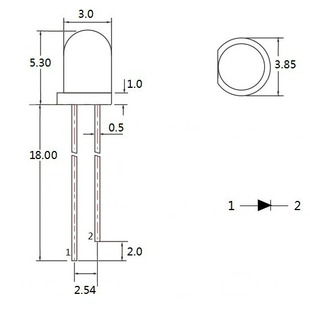 ����3mm�A�^�װl�t��f3ҕ�X��Դ�O��ָʾ�t���͸ߜ�led�l����O��