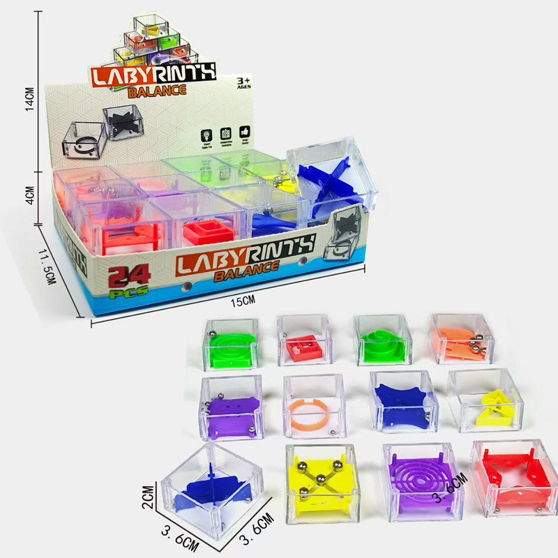 Cubo Rubik laberinto 3,8 cm dedo de bloque tridimensional doce equilibrio laberinto reducción de presión órbita reducción de presión juguetes al por mayor