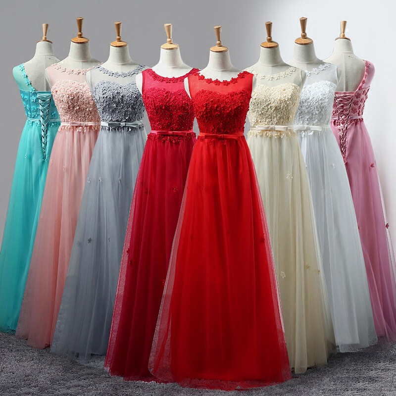 New Fashion Bridesmaid Dresses, Elegant Banquet Host Dresses, Slimming Bride Dresses, Long Dresses, Graduation Dresses