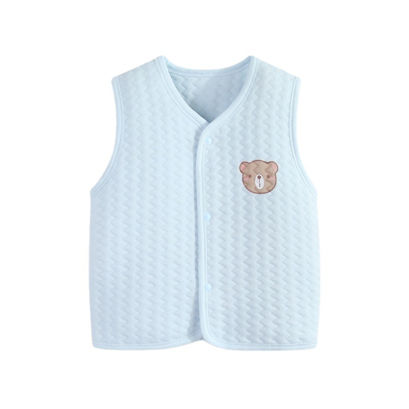 Children's cotton vest Autumn winter baby thickened girls vest 2023 new boys cardigan baby warm vest