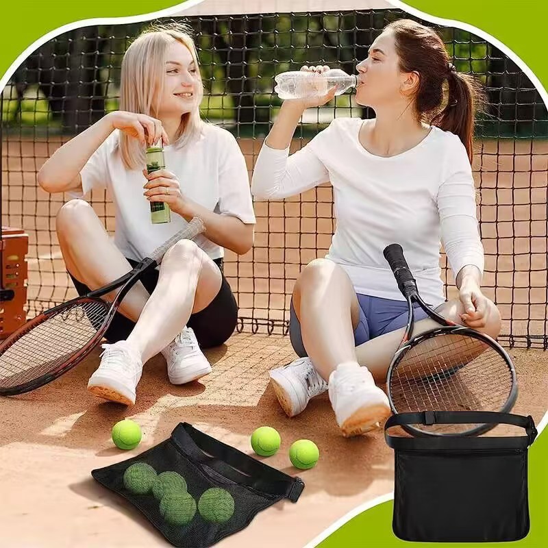 Amazon Portable Tennis Ball Storage Waist Bag, Ball Collection Pouch, Sports Single-Player Practice Gear Bag, Pickleball Bag