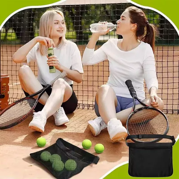 Amazon Portable Tennis Ball Storage Waist Bag, Ball Collection Pouch, Sports Single-Player Practice Gear Bag, Pickleball Bag