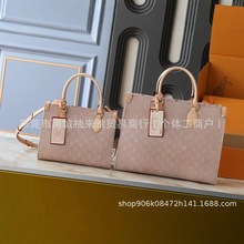 跨境真皮托特包女包2024秋冬新款大容量时尚百搭通勤手提单肩大包