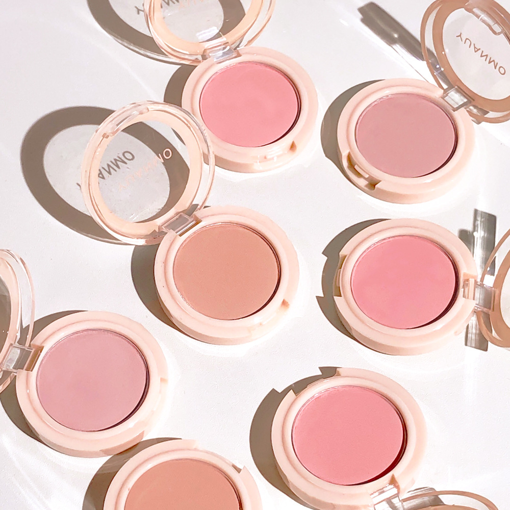Yuanmo Radiant Single-Color Blush with Natural Color and Long-Lasting Milk Tea Bean Paste Color Nude Powder Pure Desire Blush Rouge