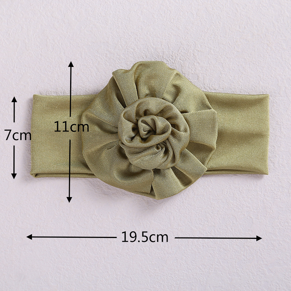 Amazon children's hair accessories European and American handmade three-dimensional flowers high elastic baby headband super soft baby fontanelle