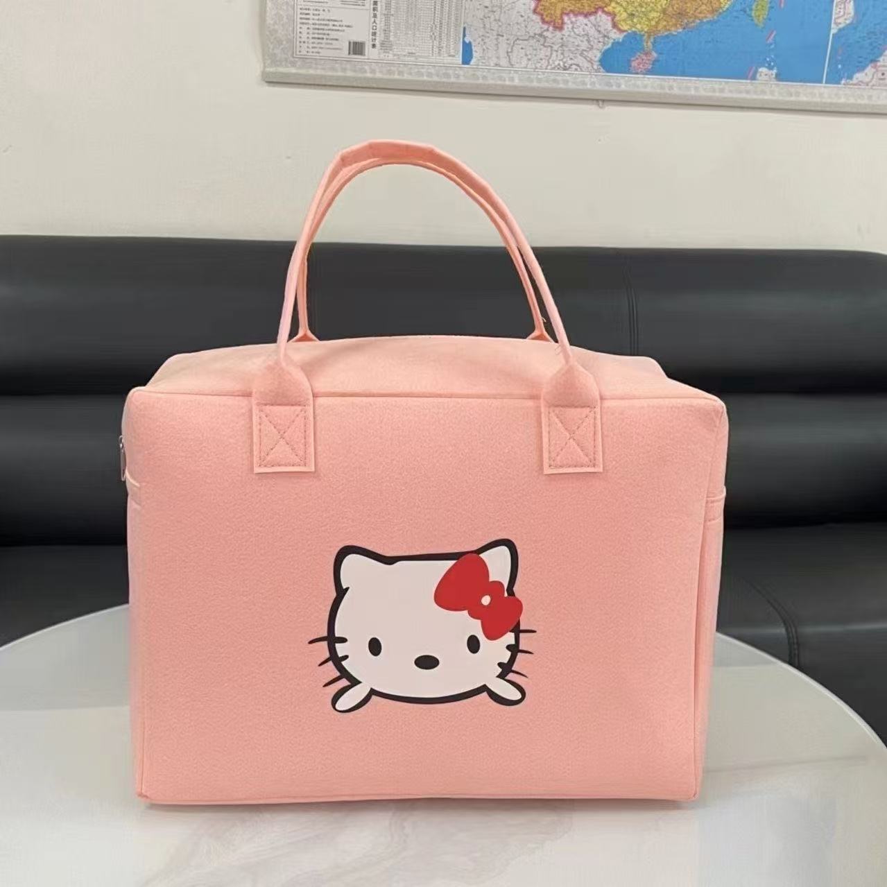 Felt bolsas de viaje bolsas de equipaje bolsas de dibujos animados bolsas de almacenamiento de gran capacidad bolsas de felt bolsas portátiles versátiles