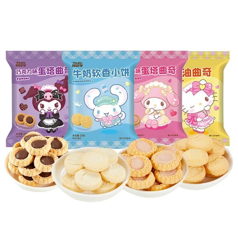 波路梦 Hellokitty печенье утоляет тягу, закуски, детские закуски, целый яичный тарт оптом