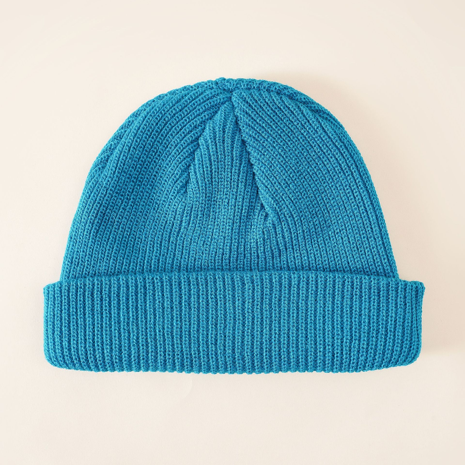 Otoño e invierno de lana de melón de cuero de estilo coreano de los hombres simples hip hop celebridad de Internet INS de las mujeres marca de moda sombrero frío sombrero de punto de cúpula