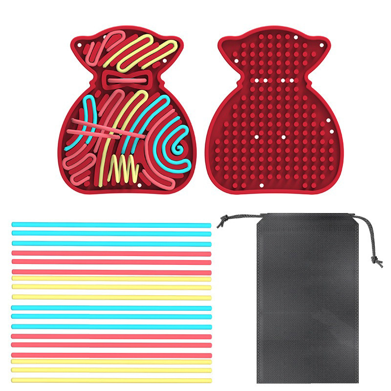 Amazon Hot Sale Sensory Kids Board serie de Navidad jarre niños puzzle silicona tablero libre de BPA