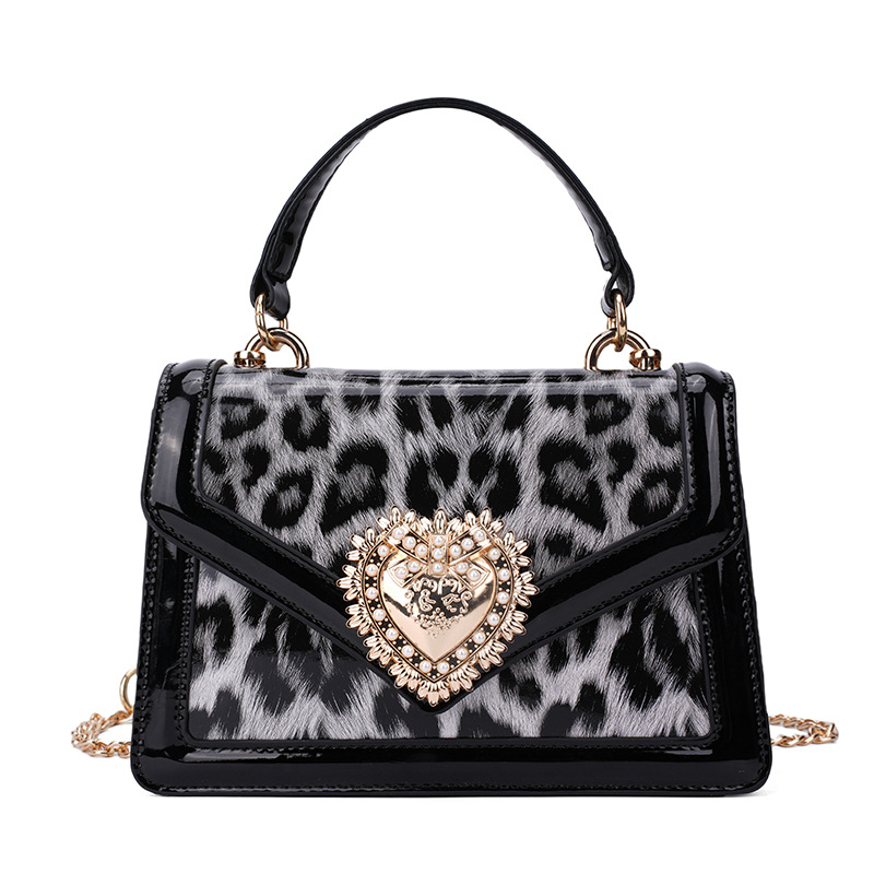 Bolso de alta calidad con textura 2025 nuevo bolso de cadena para mujer bolso de hombro con estampado de leopardo retro bolso de mensajero de amor de moda
