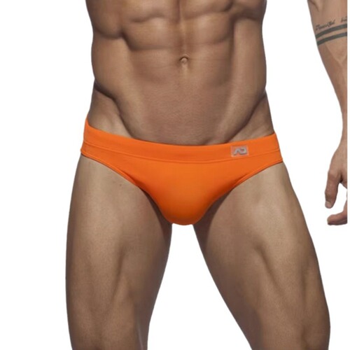 New style underwear, fashionable, sporty and sexy, ultra-fine nylon men's U convex triangle AD, same style hot spring swimming trunks, foreign trade batch