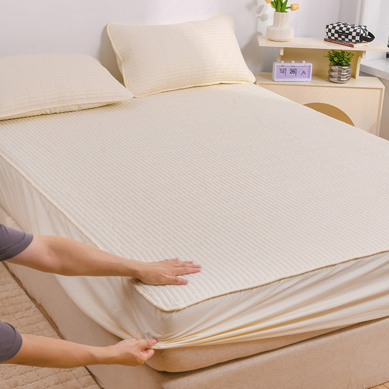 2023 nuevo acolchado acolchado acolchado acolchado acolchado acolchado acolchado acolchado de algodón de nuevo estilo, cubierta protectora de colchón acolchado con todo incluido, cama universal de cuatro estaciones