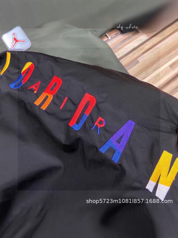 跨境乔丹AJNK棒球服男2025新款美式街潮情侣外套刺绣logo七彩乔丹|undefined