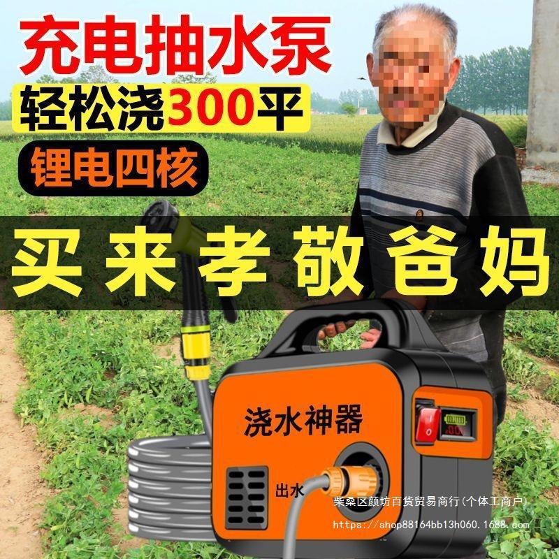 抽水泵小型充电式菜地浇水机淋浇菜浇地家用锂电抽水机灌溉机|undefined
