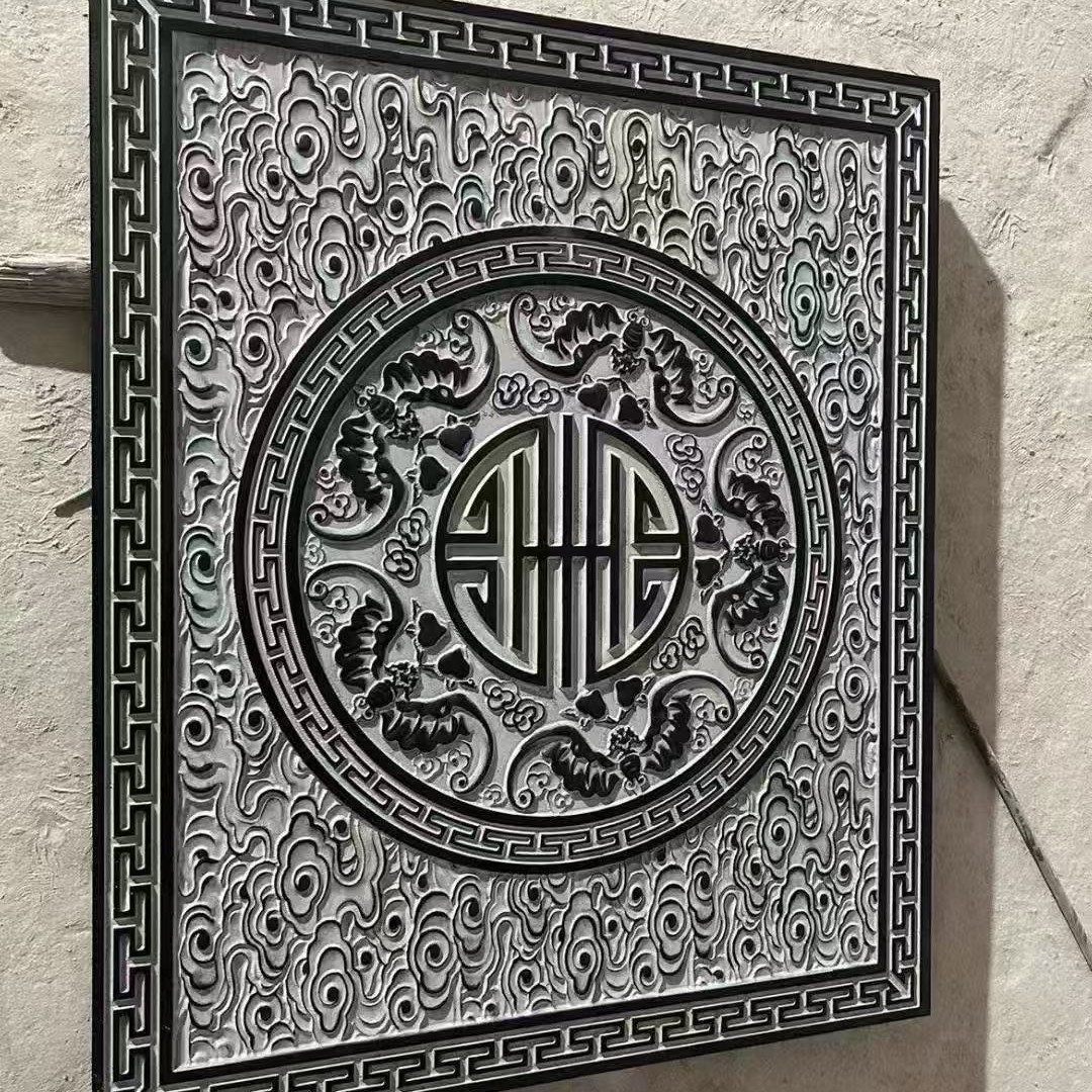 石雕浮雕地雕中式私人庭院别墅青石壁画地雕 入户门踏步石地雕