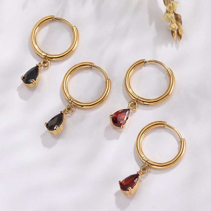 10g Weight Titanium Steel Ear Needle Material Drop Earrings Classification 1 Pair Quantity Holiday, Street Occasion Titanium Steel Material Geometric Pattern All Seasons Season Women's Gender Polished Finish Basic Style 1 Pair Basic Geometric Titanium Steel Drop Earrings 1