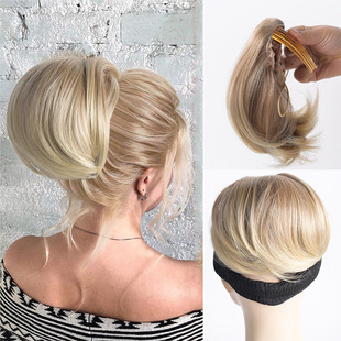 European and American Hot Selling Wig Ponytail Women's Hair Comb Drawstring Short Ponytail Fashion Natural New High Ponytail Wig Braid