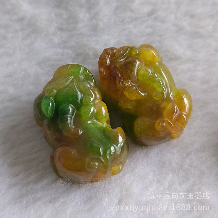 Yellow-Green Jade Pixiu Pendant Wholesale, Jade Stone Pendant, Bracelet Accessories, Jade Jewelry, Jade Pixiu