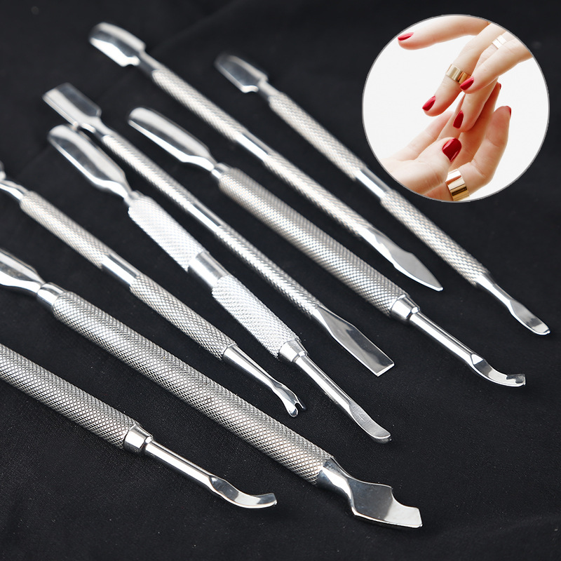 exfoliating double-sided manicure tools set stainless steel for…