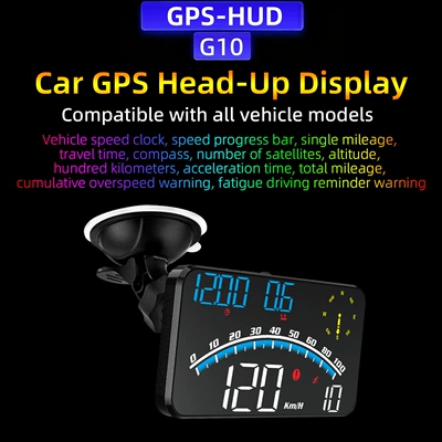 Car HUD Head-Up Vehicle HUD - g10-multifunctional-gps-head-up-display-compatible-with-all-car-models