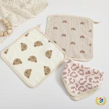✅韩风4层纯棉纱布方巾新生婴儿毛巾 宝宝用品 儿童手帕洗脸小方