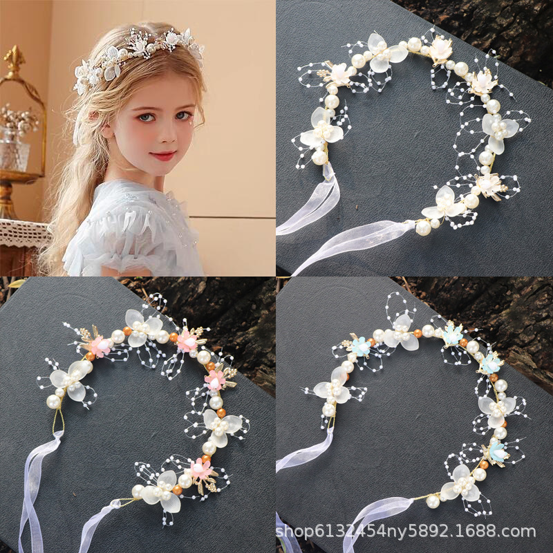 Children's Headwear Mori Style Wreath Super Fairy Hair Band Headband Princess Flower Girl Head Flower Birthday Girl Show Show Accessories Children's Headwear Mori Style Wreath Super Fairy Hair Band Headband Princess Flower Girl Head Flower Birthday Girl Show Show Accessories